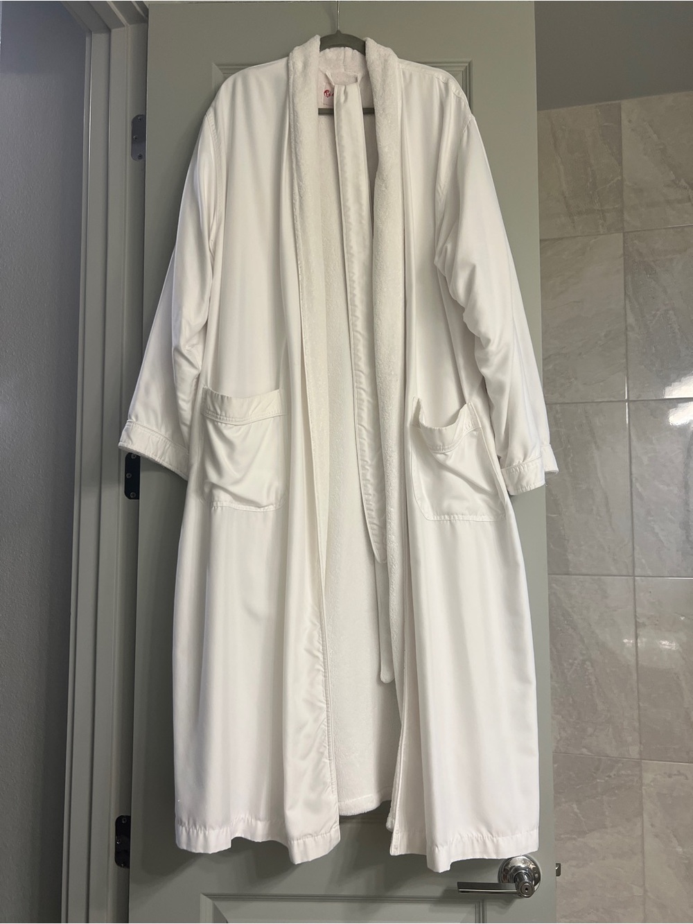 Men's or Women’s White Open-Front Cape Robe OSFA